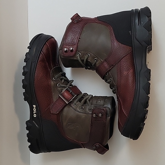 Polo by Ralph Lauren Huntswood Boots - Brown/Merlot - Sz 10 D - Picture 11 of 16
